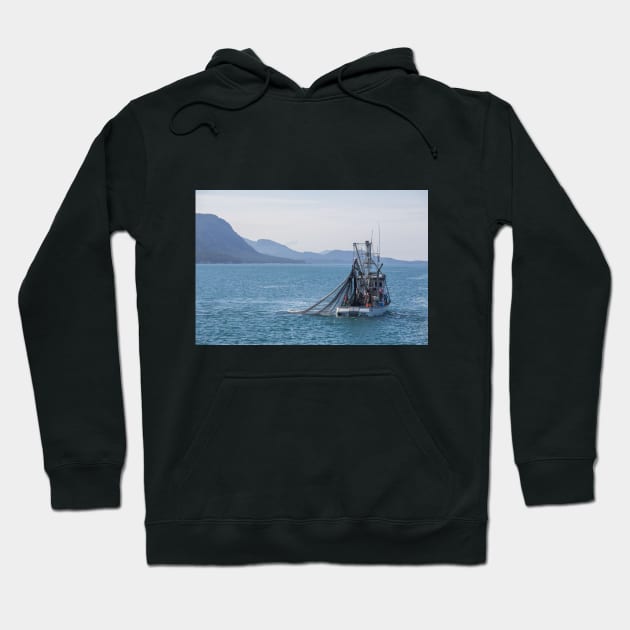 USA. Alaska. Boat Catching Fish. Hoodie by vadim19